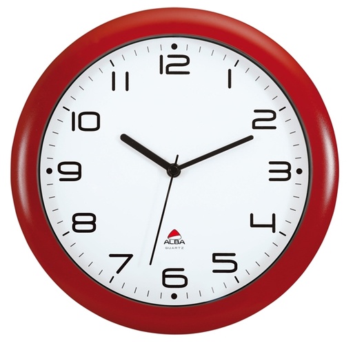 [D74385] OROLOGIO DA PARETE HORNEW diam.30cm ROSSO Alba