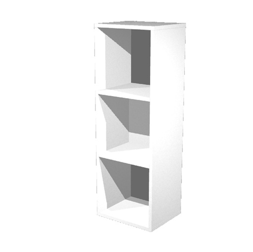 [D74421] LIBRERIA 3 CASELLE 35,9x29,2cm-H103,9cm BIANCO - RAINBOW