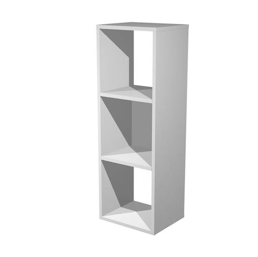 [D74423] LIBRERIA 3 CASELLE 35,9x29,2cm-H103,9cm GRIGIO ALLUMINIO - RAINBOW