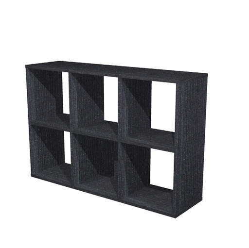 [D74428] LIBRERIA 6 CASELLE 104x29,2cm-H69,8cm NERO VENATO - RAINBOW