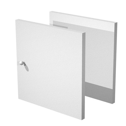 [D74447] COPPIA ANTINE GRIGIO ALLUMINIO per LIBRERIA RAINBOW