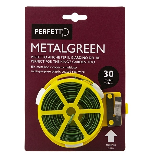 [D74486] FILO IN METALLO RICOPERTO MULTIUSO METALGREEN 30mt PERFETTO