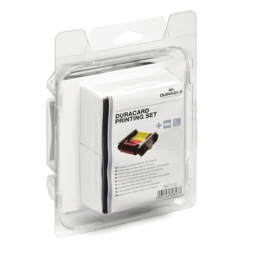 [D74522] KIT STAMPA (Nastro a colori + 100tessere) x Duracard ID300 DURABLE