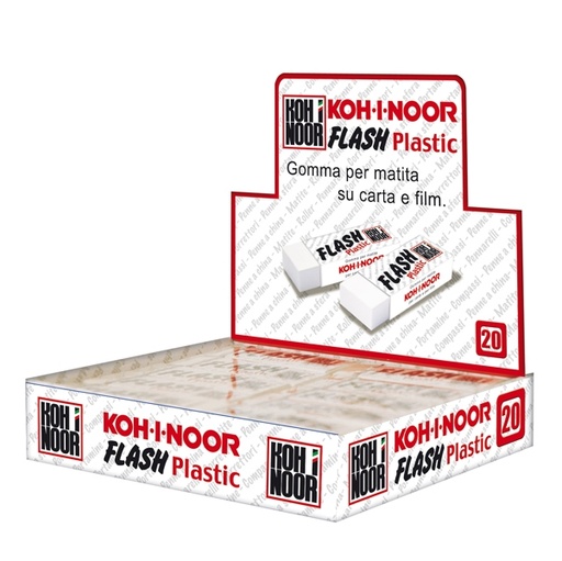 [D94162] Conf. 20 gomma Flash in vinile bianco KOH-I-NOOR