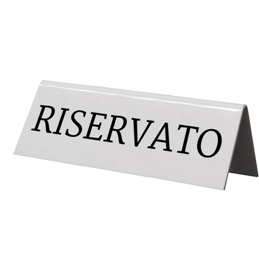 [D74558] SET 5 'RISERVATO' PER I TAVOLI Securit