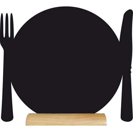 [D74562] SET 3 MINI LAVAGNE SEGNAPOSTO Silhouette 'PIATTO' Securit