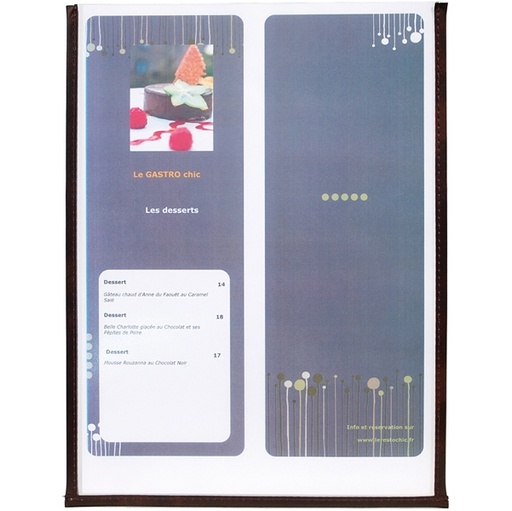 [D74564] Set 3 Porta Menu' Crystal BR1 SINGOLO (per 2 FOGLI A4)