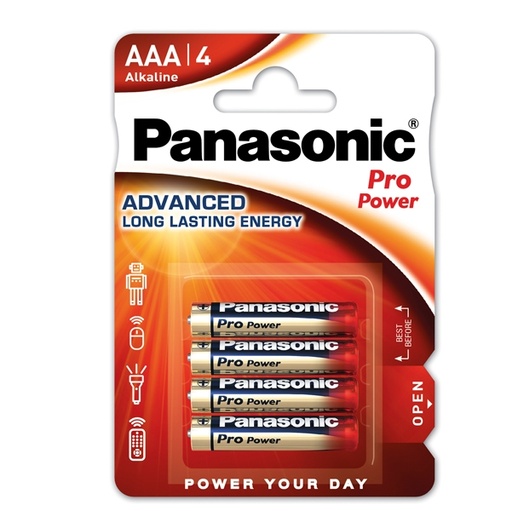 [D74791] BLISTER 4 ministilo LR03 Pro Power AAA PANASONIC