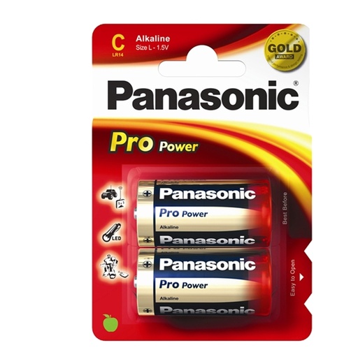 [D74793] BLISTER 2 mezze torce LR14 Pro Power C PANASONIC