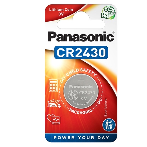 [D74825] BLISTER Micropila litio CR2430 PANASONIC
