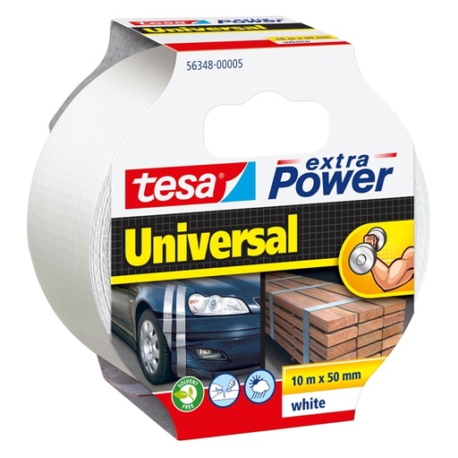 [D74840] NASTRO ADESIVO 10mtx50mm BIANCO tesa(R) Extra Power Universal