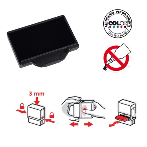[D74923] TAMPONE COLOP POCKETSTAMP 20 E/PSP20 NERO