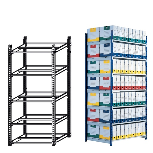 [D75744] Scaffale RANG'ECO 5 ripiani 100x70xH200cm - Modulo Base