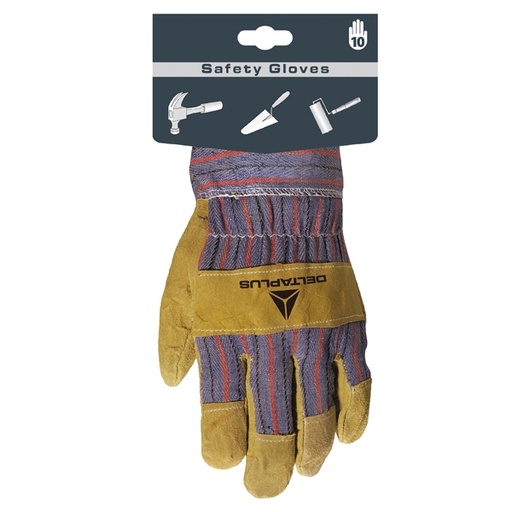 [D76017] GUANTI DOCKER in CROSTA di BOVINO DC103 TAGLIA 10 in blister