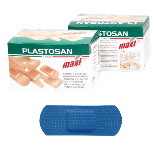 [D76086] Scatola 100 CEROTTI 2x7cm BLU DETECTABLE