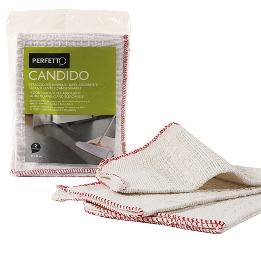 [D76472] 2 STROFINACCI PAVIMENTI 56x40cm CANDIDO PERFETTO