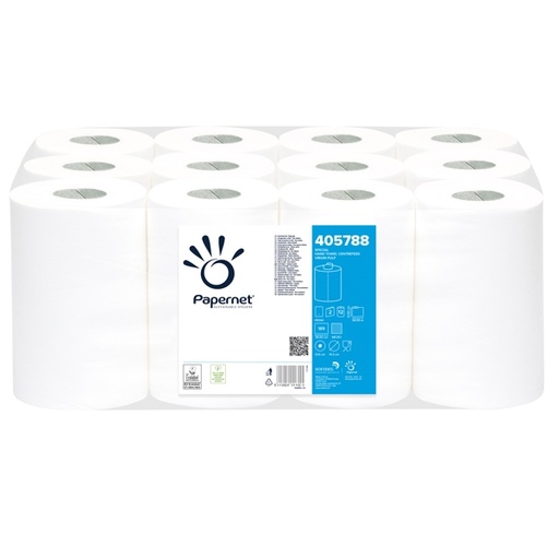 [D76478] Asciugamani in rotolo MINI diam.14,5cm - 69mt Centrefeed Papernet
