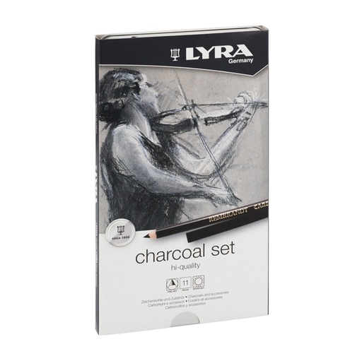[D76506] ASTUCCIO METALLO assortimento REMBRANT CHARCOAL SET LYRA