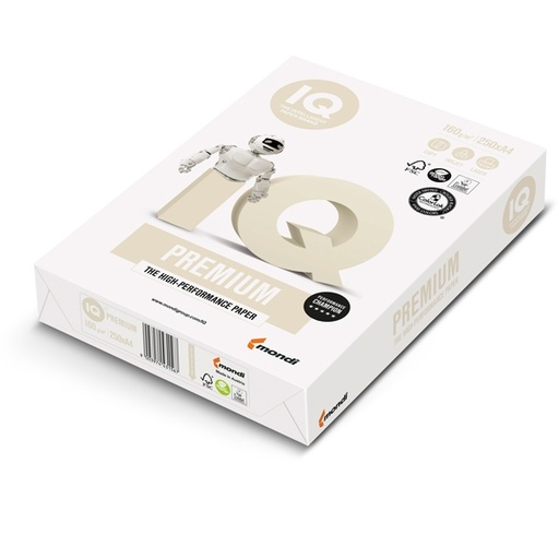 [D76539] CARTA BIANCA IQ PREMIUM A4 210x297mm 160gr 250fg MONDI