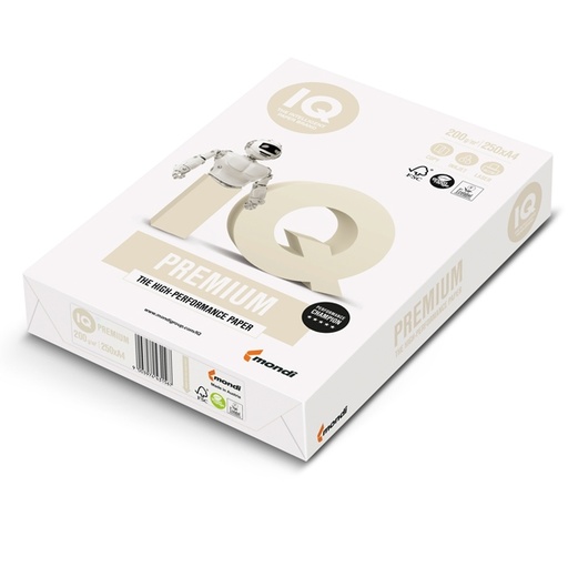 [D76540] Carta Laser BIANCA IQ PREMIUM A4  gr.200  fg.250 - MONDI