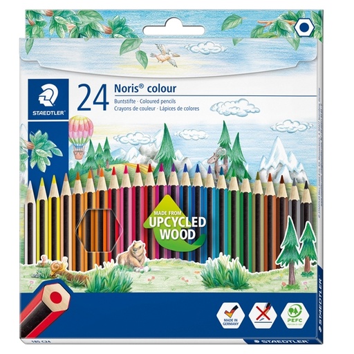 [D76633] Astuccio 24 matite Noris Colour in Wopex colori assortiti STAEDTLER