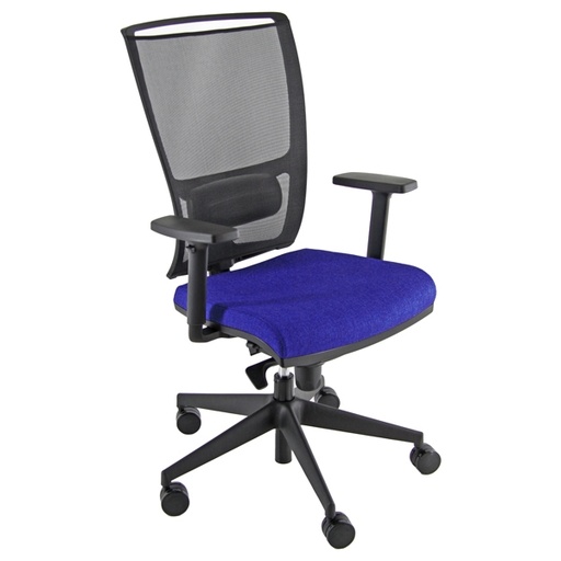 [D76655] POLTRONA SEMIDIREZIONALE ZOEA BLU e RETE NERA