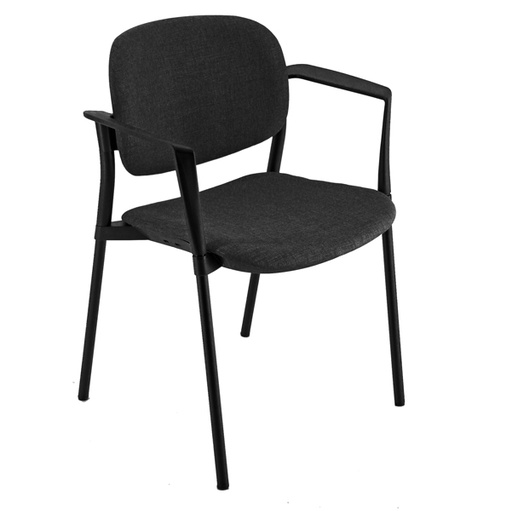 [D76661] POLTRONCINA VISITATORE Step NERO c/bracc.
