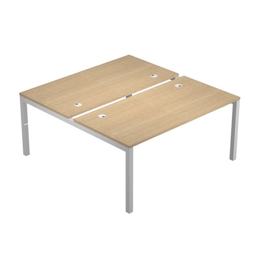 [D76671] SCRIVANIA a 2 POSTAZIONI CONTRAP.140X168cm ROVERE - AGORA'