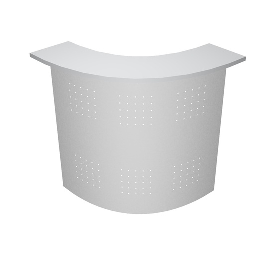 [D76807] SOPRALZO ANGOLARE 90' RECEPTION GRIGIO/METALLO - EASY