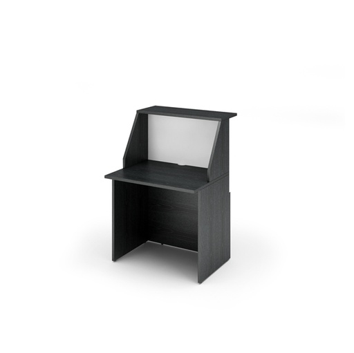 [D76808] MODULO RECEPTION SOPRALZO+DESKTOP 80x76x117cm NERO VEN. /BIANCO - PRESTIGE
