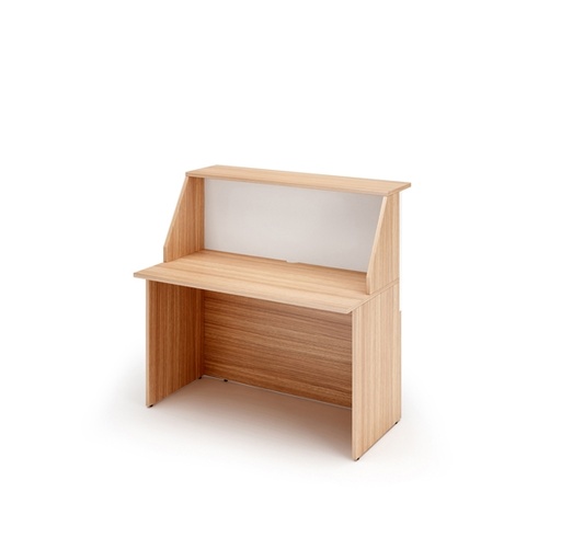 [D76811] MODULO RECEPTION SOPRALZO+DESKTOP 120x76x117cm CILIEGIO AR. /BIANCO - PRESTIGE