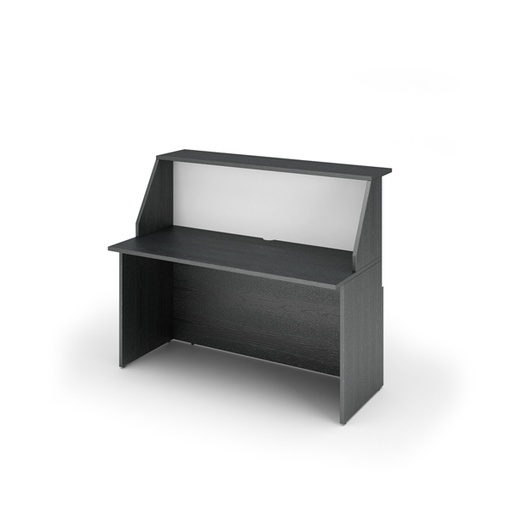 [D76812] MODULO RECEPTION SOPRALZO+DESKTOP 140x76x117cm NERO VEN. /BIANCO - PRESTIGE