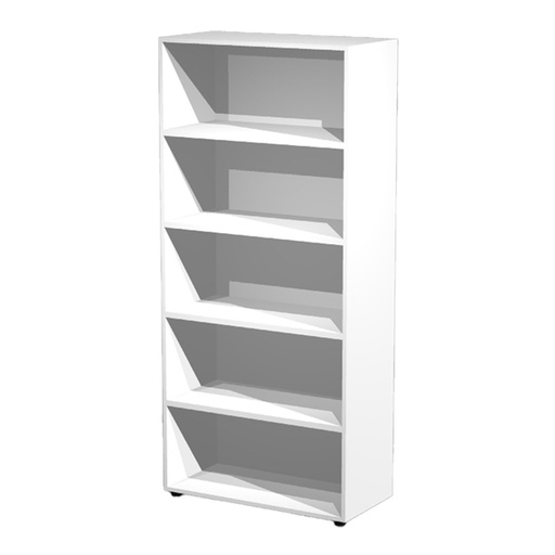 [D76818] ARMADIO MODULARE A GIORNO 90x44cm - H200cm BIANCO