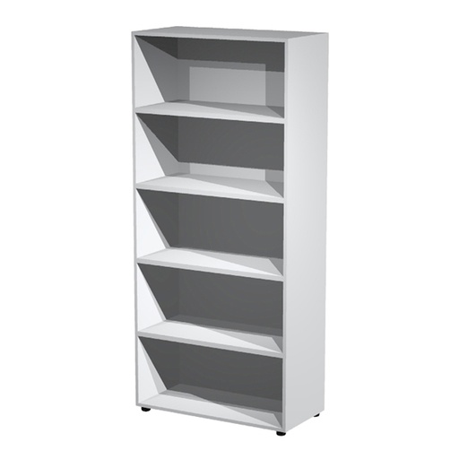 [D76820] ARMADIO MODULARE A GIORNO 90x44cm - H200cm GRIGIO