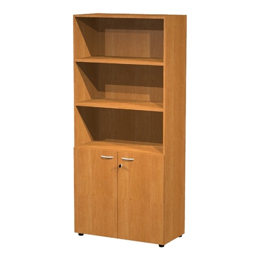 [D76822] ARMADIO MODULARE A 2 ANTE BASSE 90x45,8cm - H200cm NOCE CHIARO