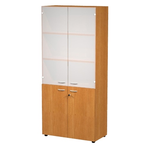 [D76825] ARMADIO MODULARE A 2+2 ANTE 90x45,8cm - H200cm NOCE CHIARO