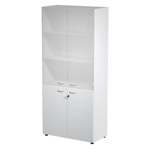 [D76826] ARMADIO MODULARE A 2+2 ANTE 90x45,8cm - H200cm GRIGIO