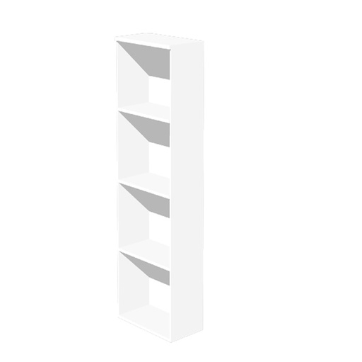 [D76845] LIBRERIA ALTA A GIORNO 40x32cm - H196cm BIANCO