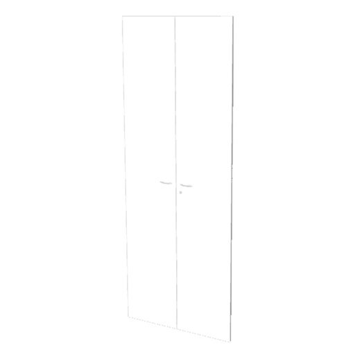 [D76851] COPPIA ANTE in MELAMIN. x libreria alta L76cm BIANCO