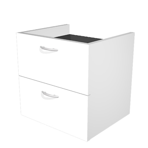 [D76854] COPPIA CASSETTI 36x29x35,5cm x libreria L40 BIANCO
