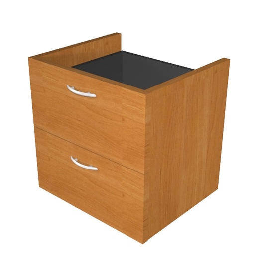 [D76855] COPPIA CASSETTI 36x29x35,5cm x libreria L40 NOCE CHIARO