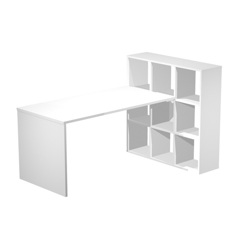 [D76858] Postazione Home-Office 9 caselle L169 x P104 x H104cm Bianco