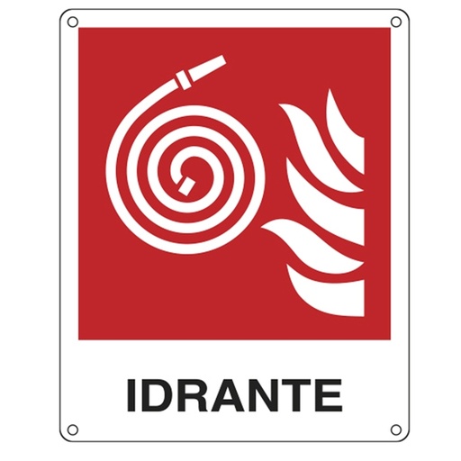[D76917] CARTELLO ALLUMINIO 25x31cm 'IDRANTE''