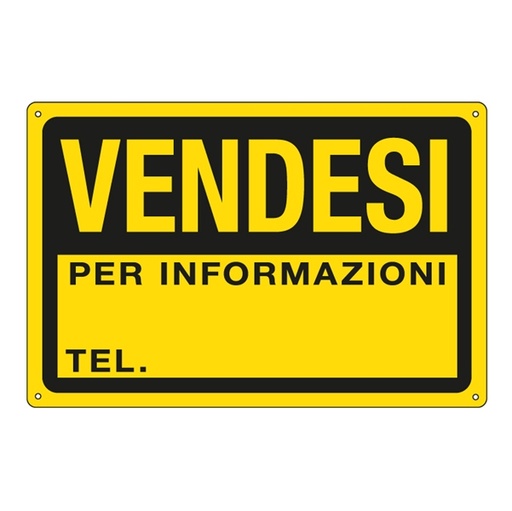[D76926] CARTELLO IN PPL 30x20cm 'VENDESI'