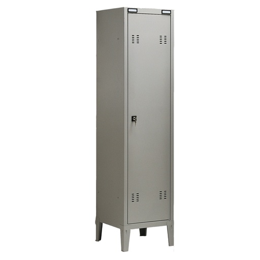 [D77048] ARMADIO SPOGLIATOIO METALLO a 1POSTO C/DIVIS. 43x47cm H180cm GRIGIO