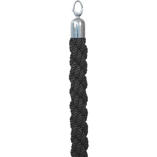 [D77146] CORDONE INTRECCIATO 150cm NERO per COLONNINA SEGNAPERCORSO Securit