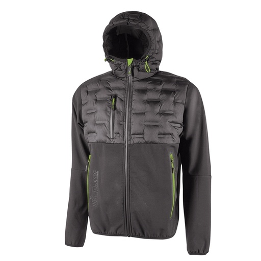 [D94225] Giacca ibrida idrorepellente Spock taglia L grigio verde U-Power