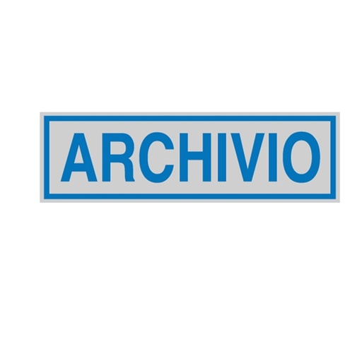 [D77180] TARGHETTA ADESIVA 165x50mm ARCHIVIO