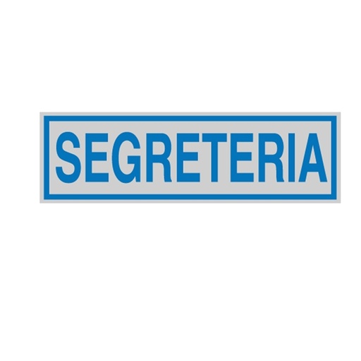 [D77181] TARGHETTA ADESIVA 165x50mm SEGRETERIA