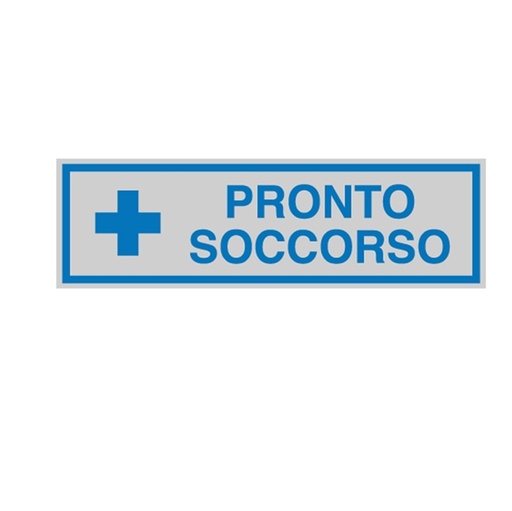 [D77185] TARGHETTA ADESIVA 165x50mm PRONTO SOCCORSO